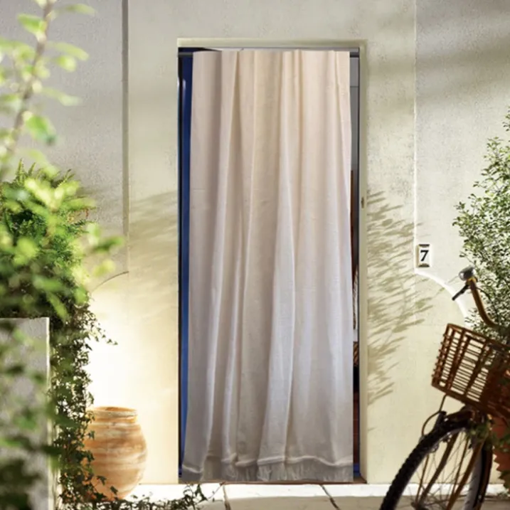 Rideau de Porte "Marseillais" uni à franges