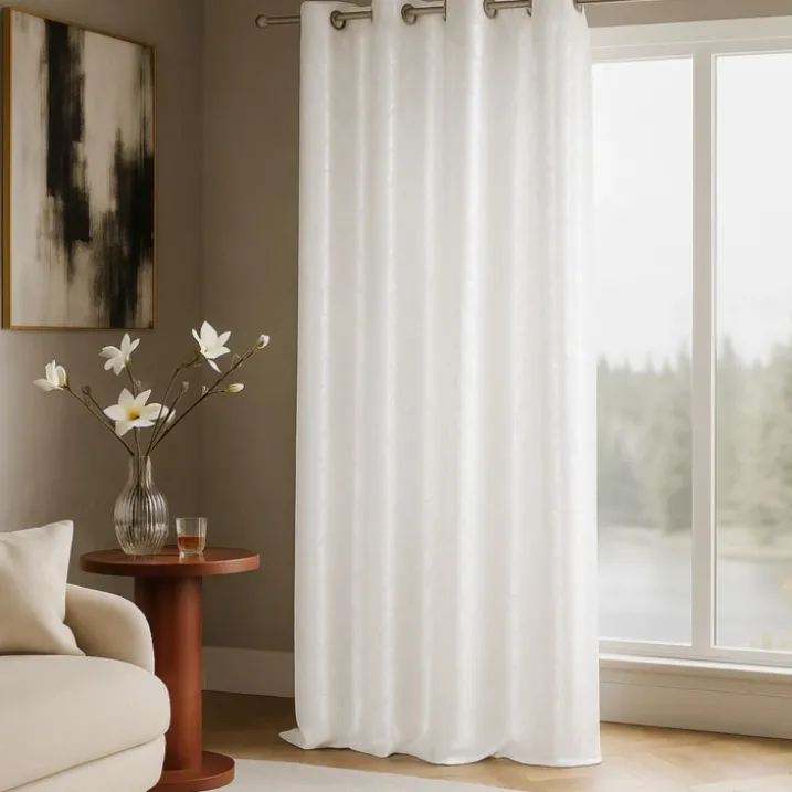 Rideau effet soie motif écaille