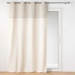 Rideau en coton recyclé à top fil coupé
