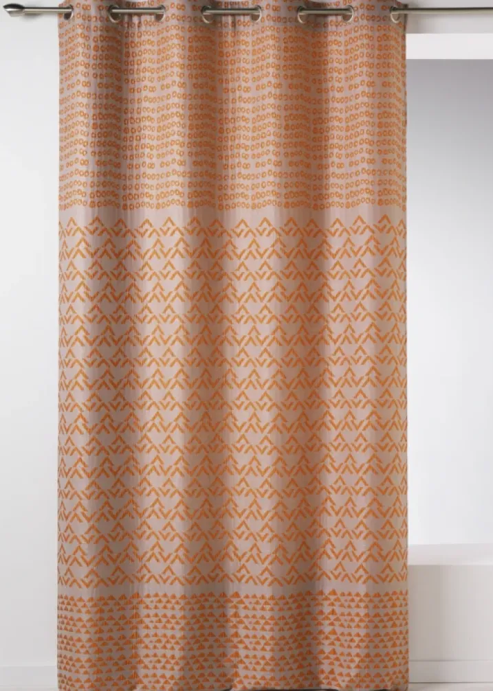 Rideau en jacquard aux motifs fantaisies