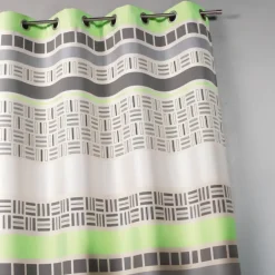Rideau en jacquard design à rayures horizontales