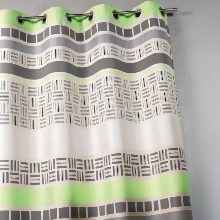 Rideau en jacquard design à rayures horizontales