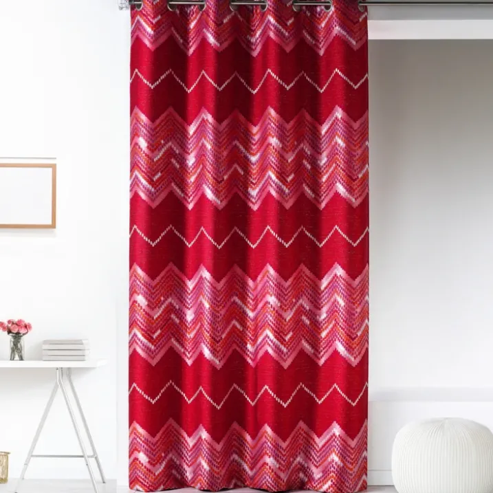 Rideau en jacquard à motifs "chevron"