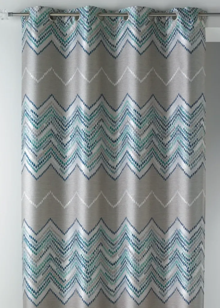 Rideau en jacquard à motifs "chevron"