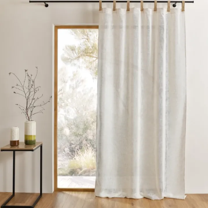 Rideau en tissu polylin à pattes en jute