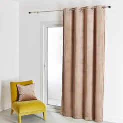 Rideau en velours feutré uni