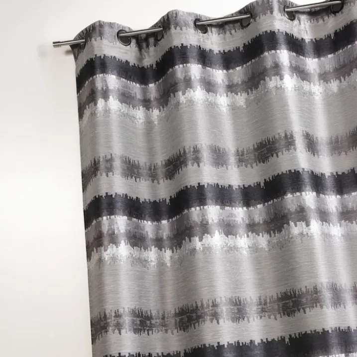 Rideau ethnique en jacquard à rayures horizontales