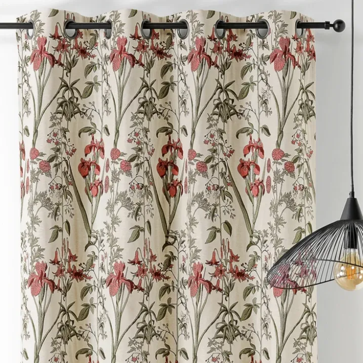Rideau fleur d'Iris poly-coton