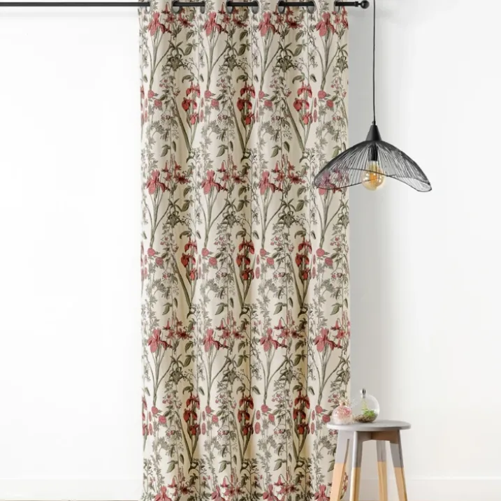 Rideau fleur d'Iris poly-coton