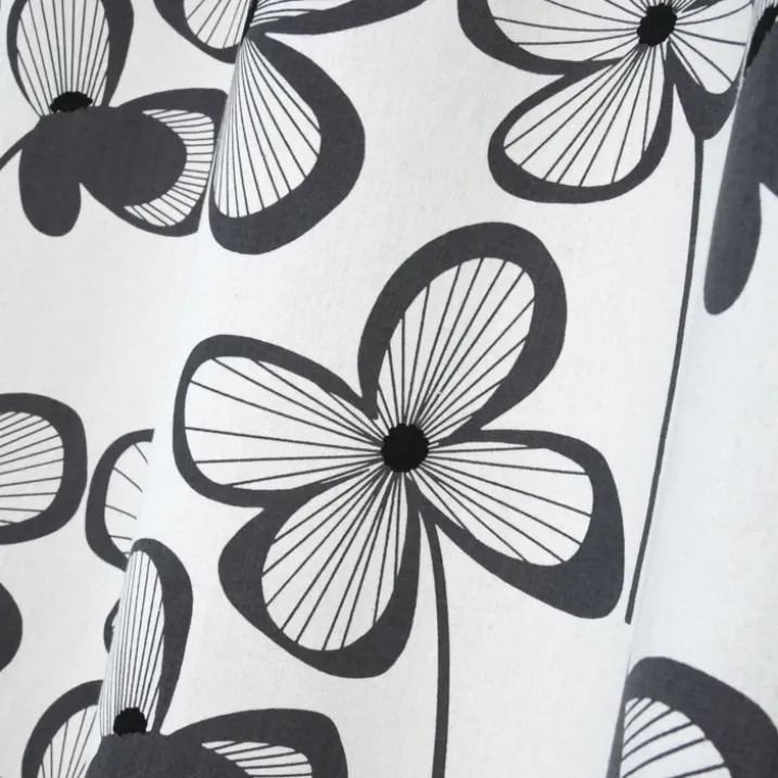 Rideau floral graphique moderne
