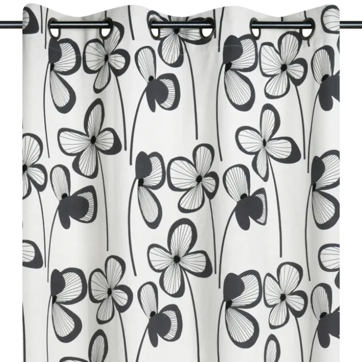 Rideau floral graphique moderne