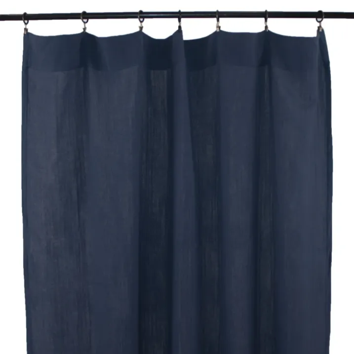 Rideau gaze de coton ajustable finition bourdon