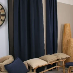 Rideau gaze de coton ajustable finition bourdon