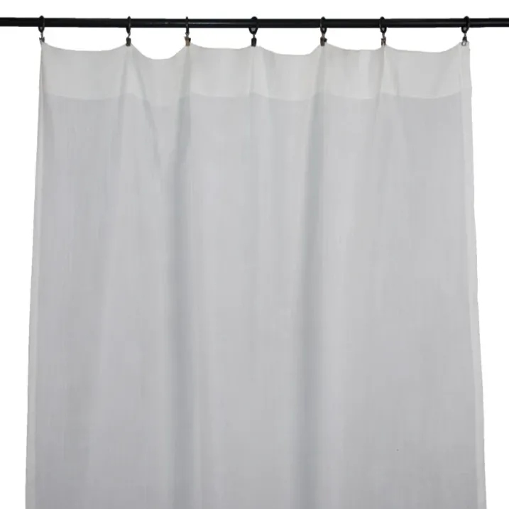 Rideau gaze de coton ajustable finition bourdon