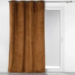 Rideau à œillets casual sauge velours côtelé uni