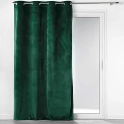 Rideau à œillets casual sauge velours côtelé uni