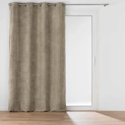 Rideau à œillets en velours chenille