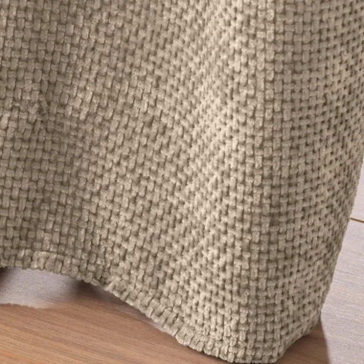 Rideau à œillets en velours chenille