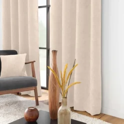 Rideau à œillets en velours chenille