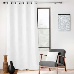 Rideau à œillets en velours chenille