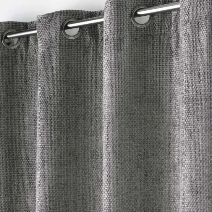 Rideau à œillets en velours chenille