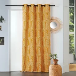 Rideau imprimé feuille de palmier