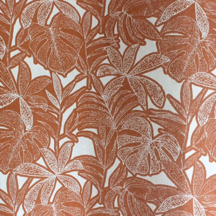 Rideau imprimé feuilles à oeillets