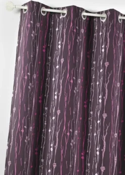Rideau isolant en jacquard imprimé racine