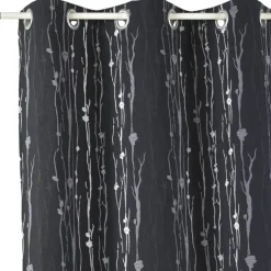 Rideau isolant en jacquard imprimé racine