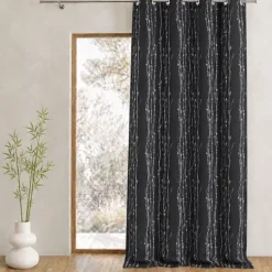 Rideau isolant en jacquard imprimé racine