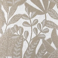 Rideau jacquard chenille à motif feuilles tamisant