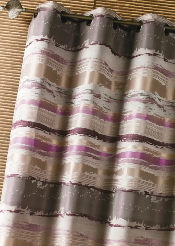 Rideau jacquard coloré rayé
