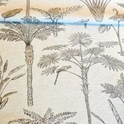 Rideau Jacquard exotique motif palmier