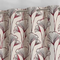 Rideau jacquard fleurs de gingko