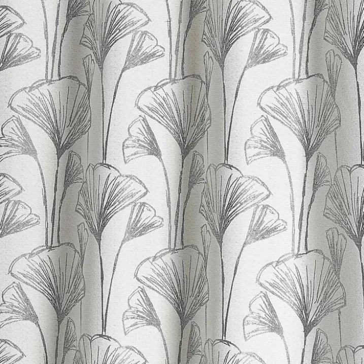 Rideau jacquard fleurs de gingko