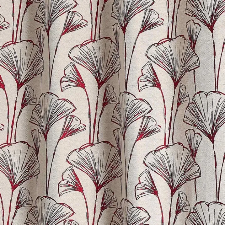 Rideau jacquard fleurs de gingko