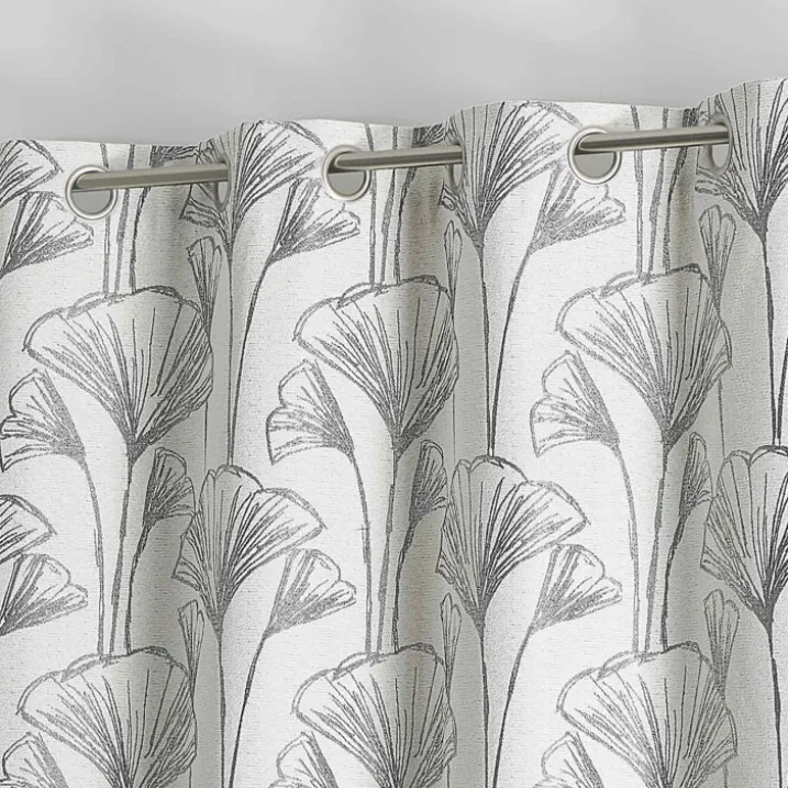 Rideau jacquard fleurs de gingko