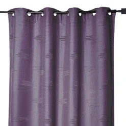 Rideau jacquard à formes géométriques et œillets