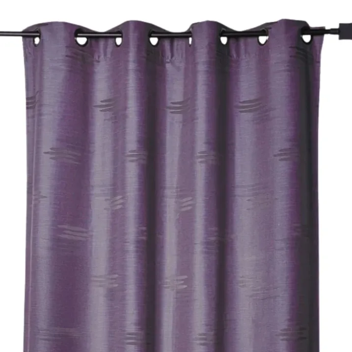 Rideau jacquard à formes géométriques et œillets