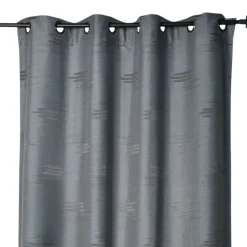 Rideau jacquard à formes géométriques et œillets