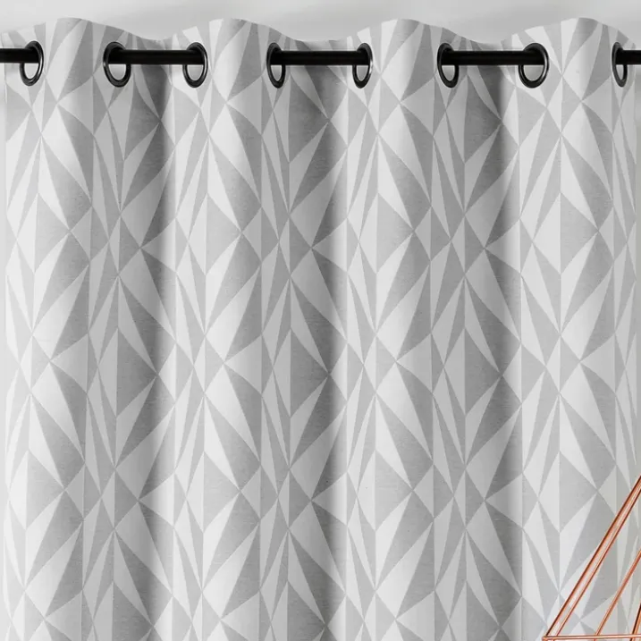 Rideau jacquard géométrique