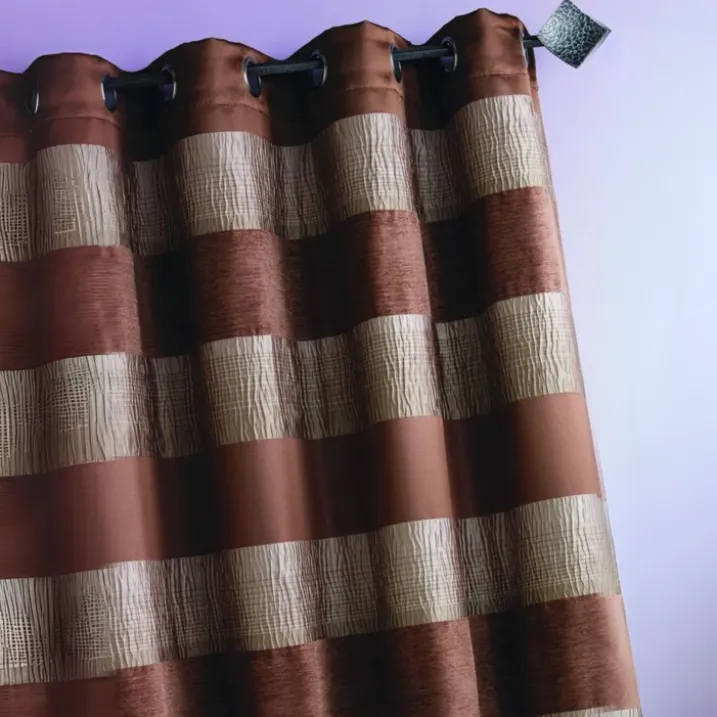 Rideau Jacquard grosses rayures horizontales