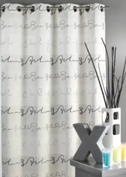 Rideau jacquard à imprimé d’écritures