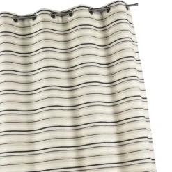 Rideau jacquard isolant à fines rayures