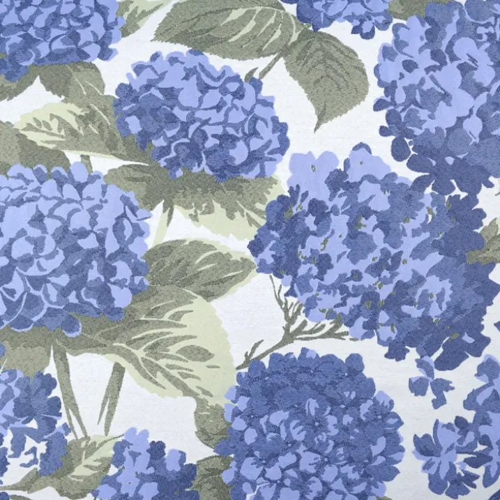 Rideau jacquard à motif hortensia