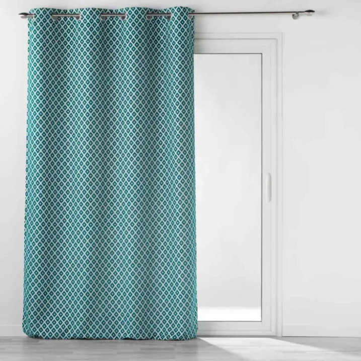 Rideau Jacquard motif losange