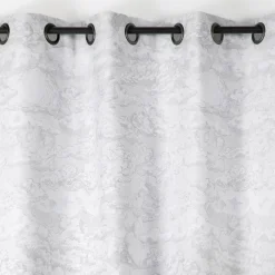 Rideau jacquard motif nuage à oeillets