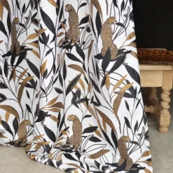 Rideau Jacquard motif panthère