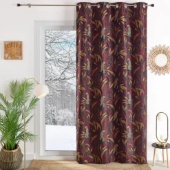 Rideau Jacquard motif panthère