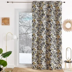 Rideau Jacquard motif panthère